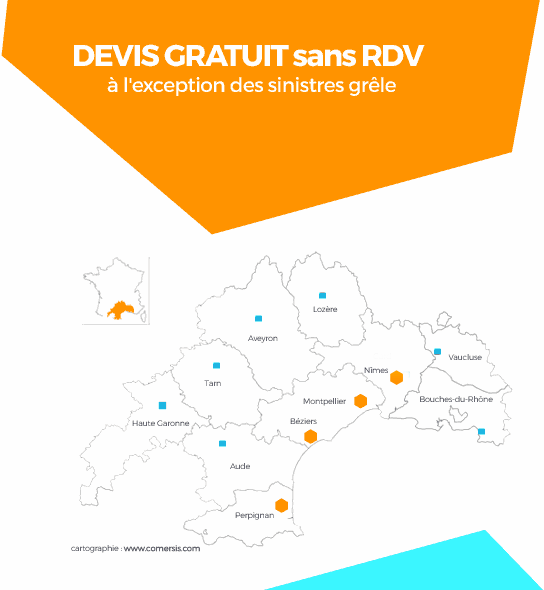 zones d'intervention débosselage grêle